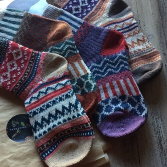 FREE with Purchase / NEW happy feet Wool Crew Socks - Picture 3 of 6